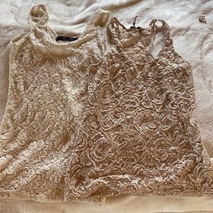 2 lace bke tank. Size small